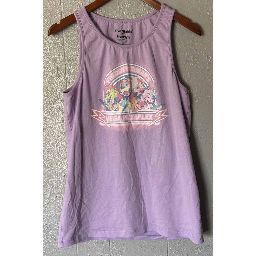 Freddy Fazbears Mega Pizzaplex Purple Tank Top Size M Five Nights At  Freddy's